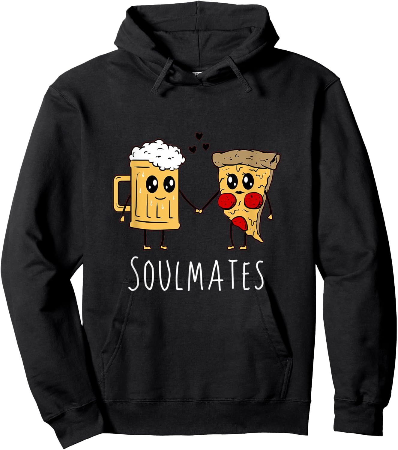 Soulmates Pizza Beer Hoodie - Hoodie | Black