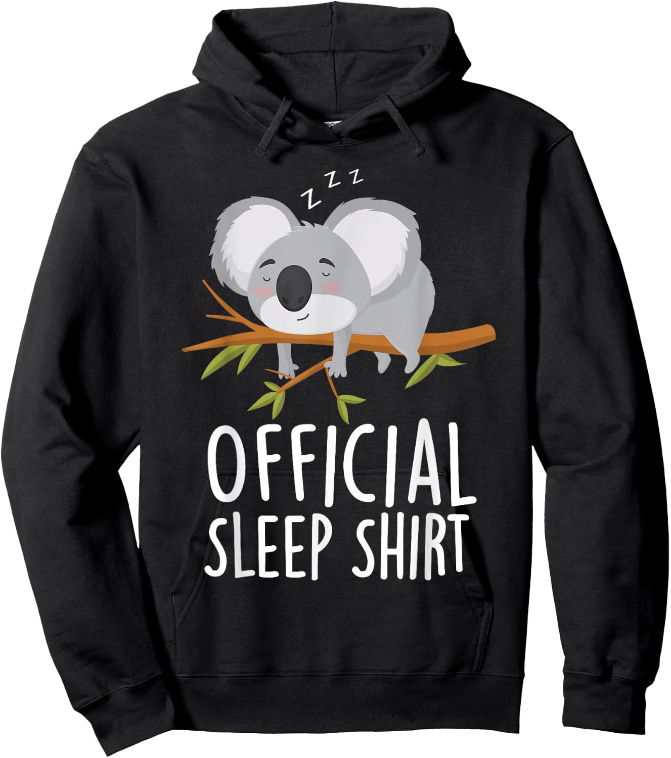 Official Sleep Shirt pajamas nightgown koala bear Hoodie - Hoodie | Black