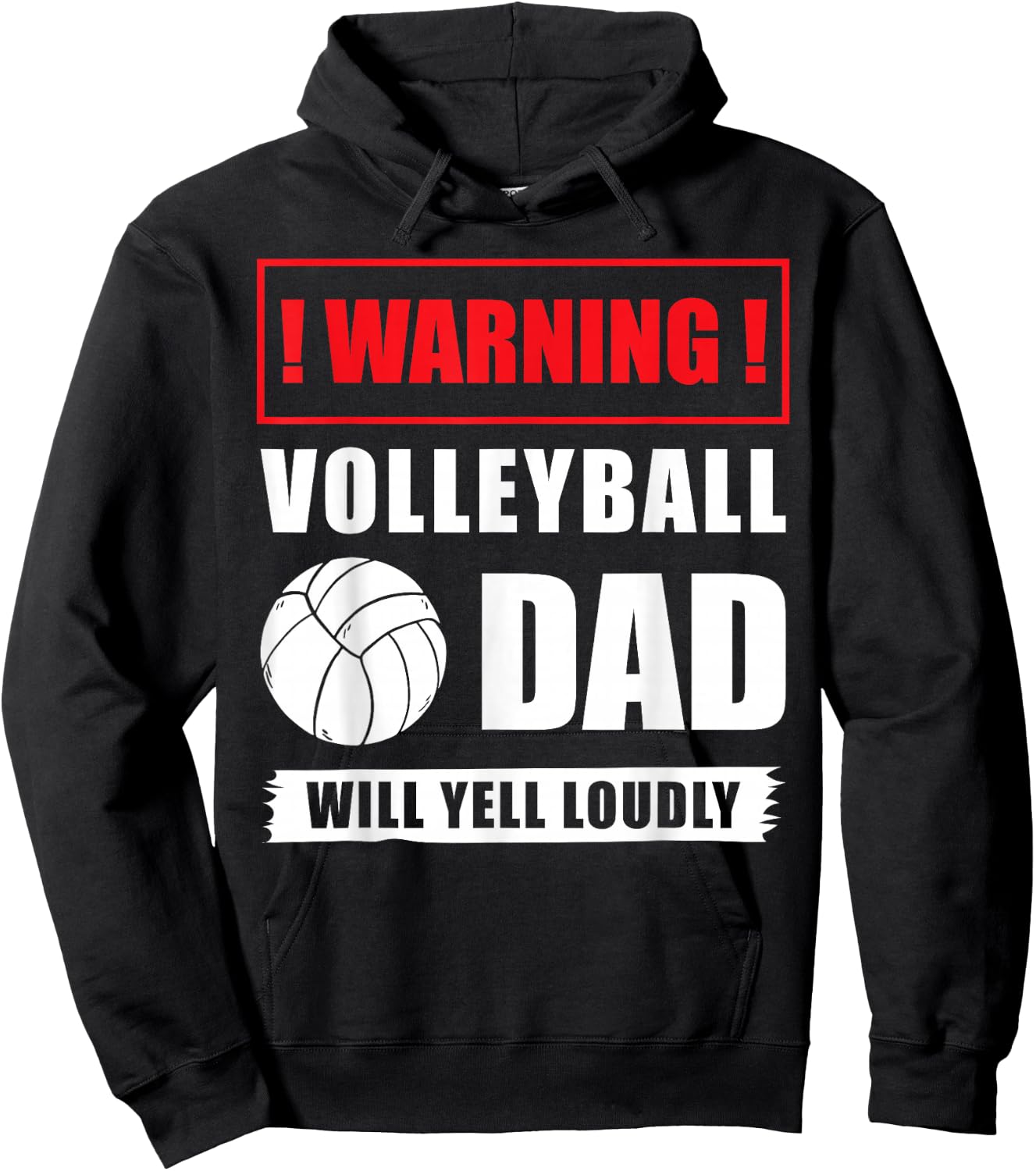 Warning Volleyball Dad Will Yell Loudly Volleyball-Player Hoodie - Hoodie | Black