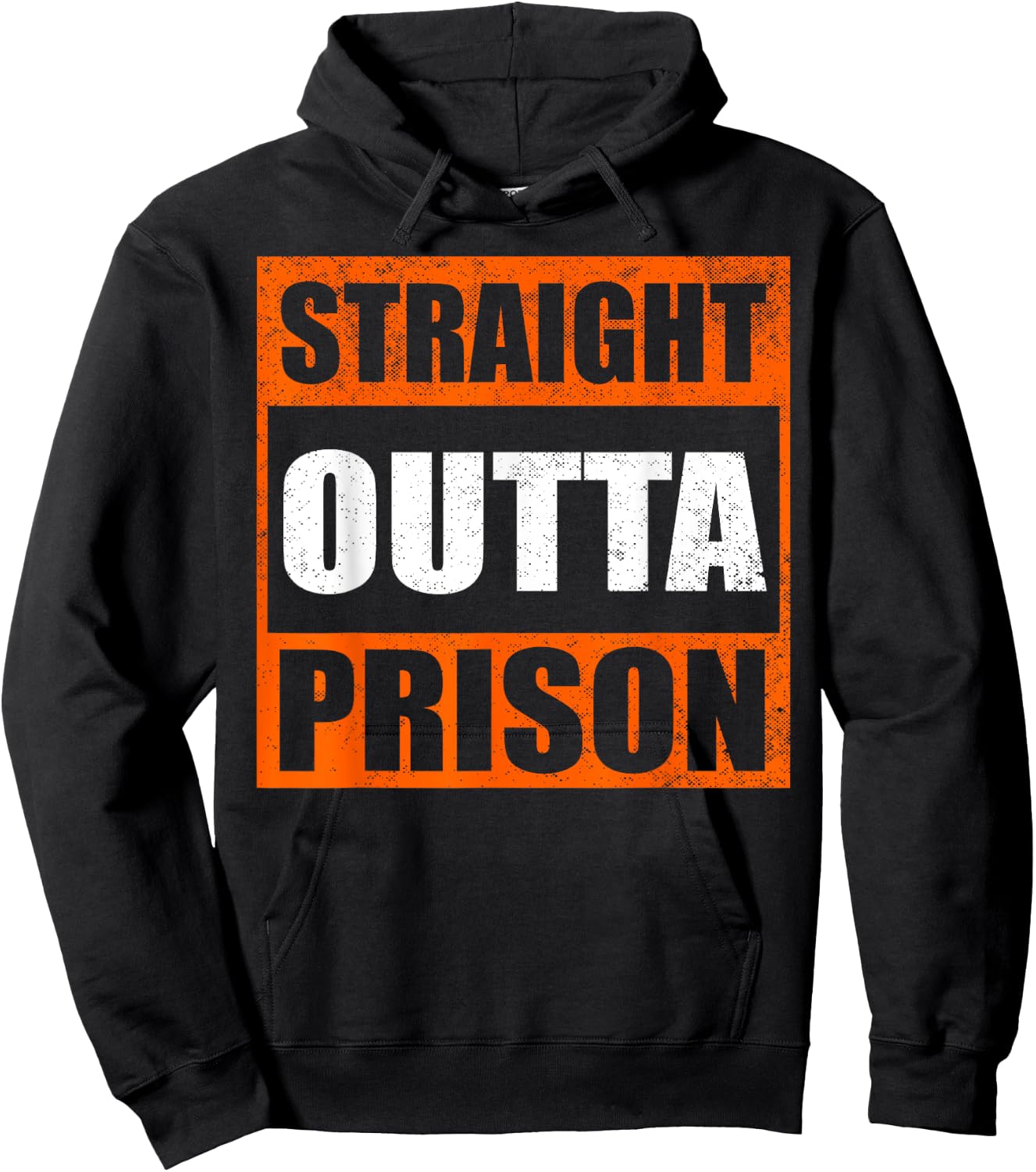 Funny Straight Outta Prison Gift Women Gag Prisoner Hoodie - Hoodie | Black