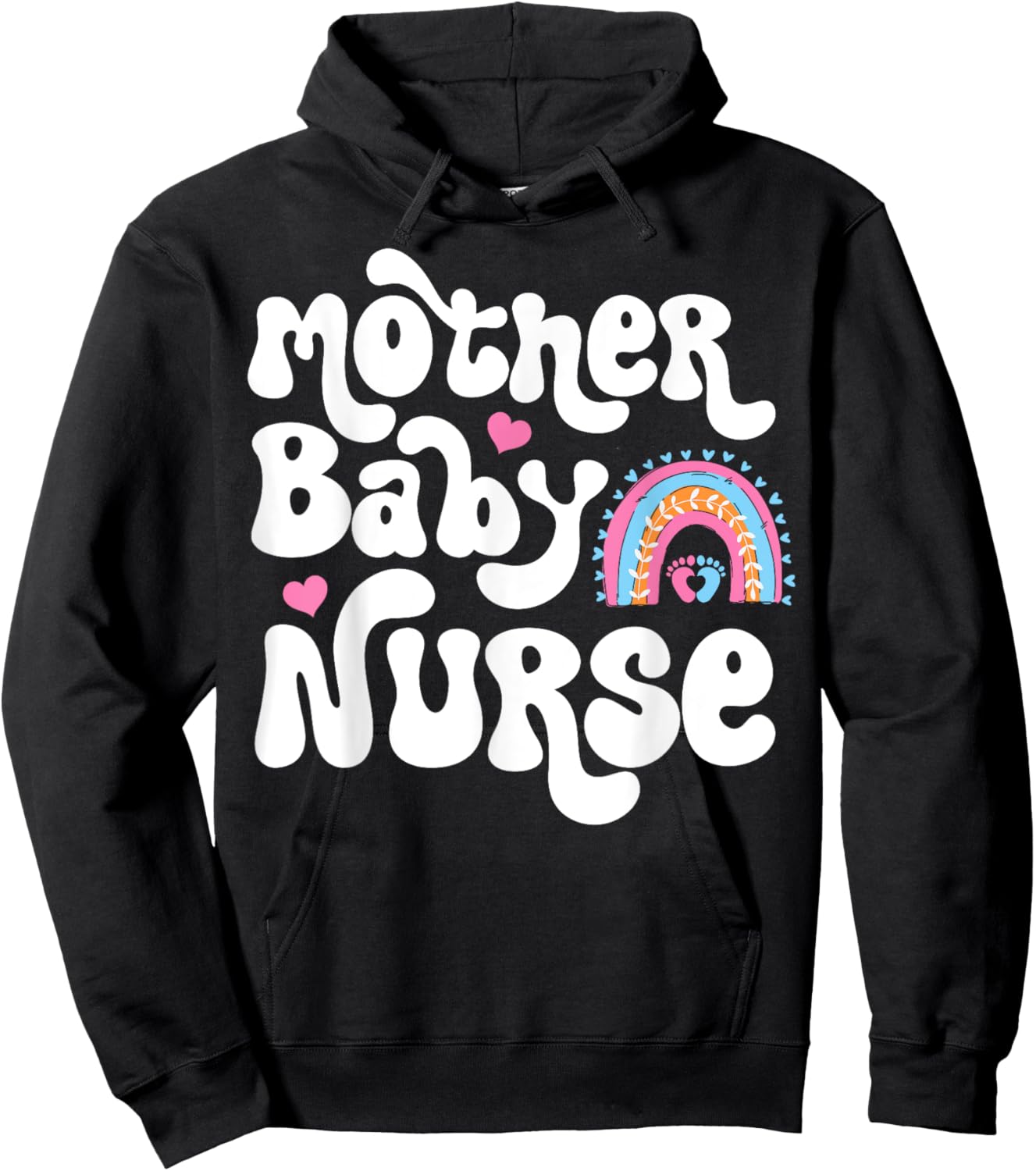 Postpartum Mother Baby Nurse Mom - Baby Postpartum Nursing Hoodie - Hoodie | Black