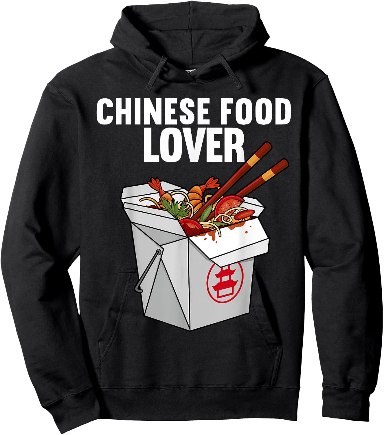 Best Chinese Food Art Women Chinese Food Box Lover Hoodie - Hoodie | Black