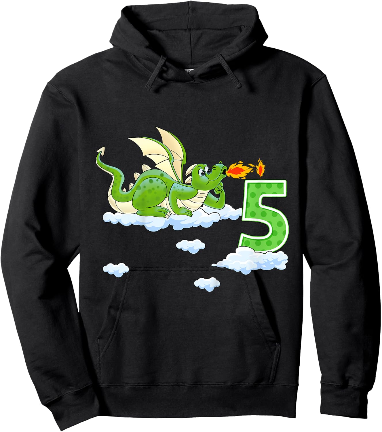 Kids Dragon 5 Year Old Birthday Outfit Boy Knight 5th Birthday Hoodie - Hoodie | Black