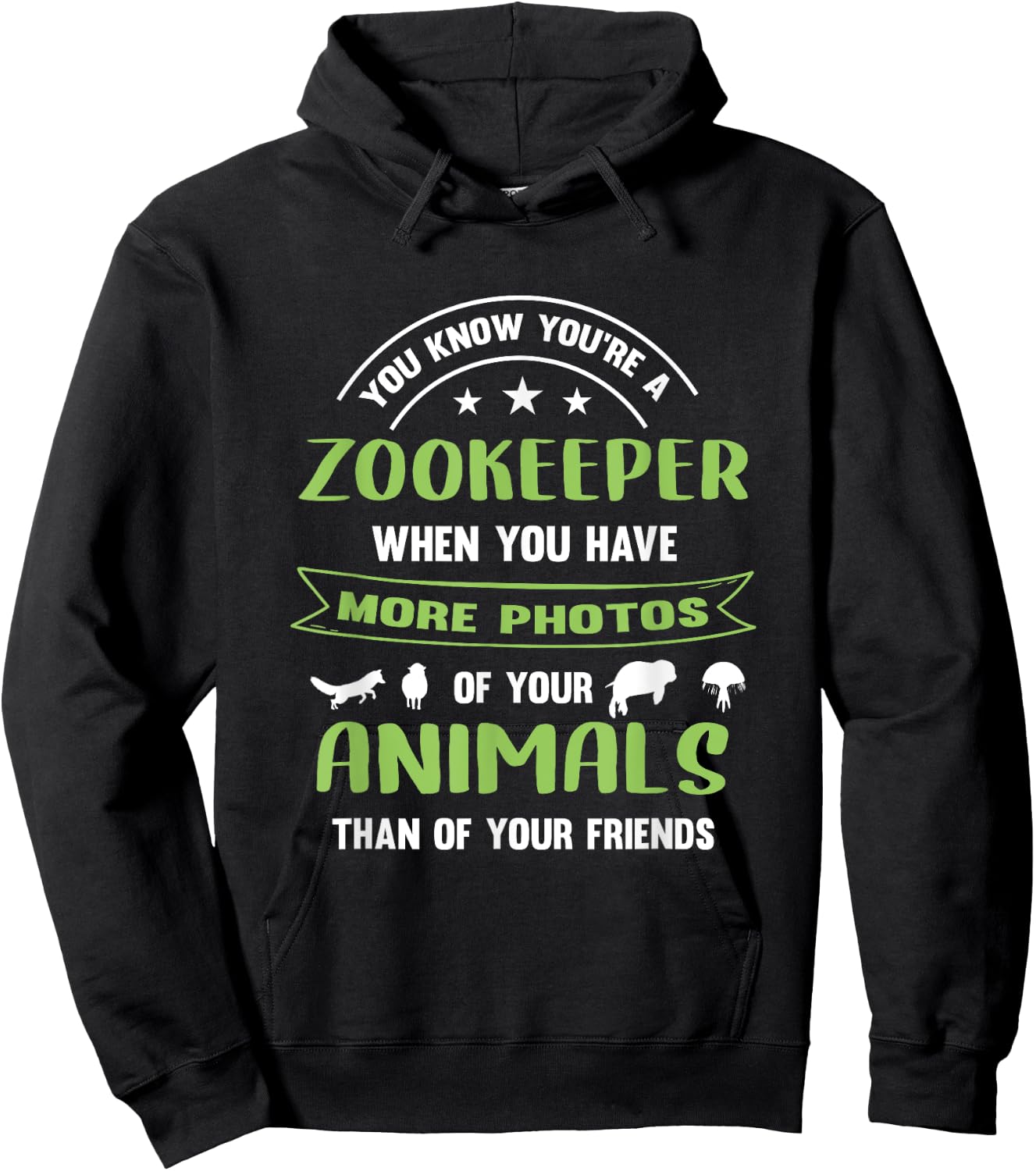 Zoo Keeper Zookeeper Photos Animals Friends Animal Keeper Hoodie - Hoodie | Black