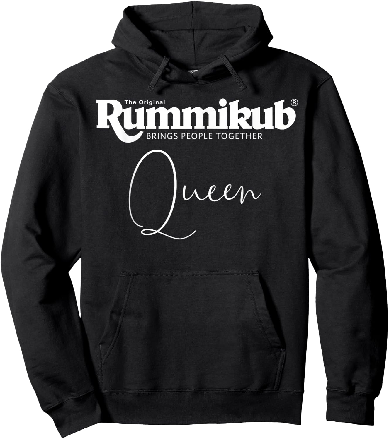 Rummikub Queen (White) Hoodie - Hoodie | Black