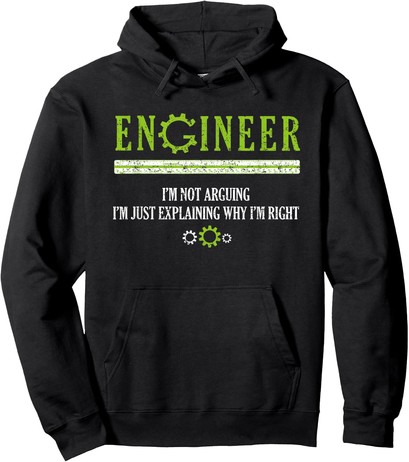 Engineer T Shirt Hilarious Engineering Shirts Gift Men's Black Short Sleeve Classic Fit I'm Not Arguing Engineer Hoodie - Hoodie | Black