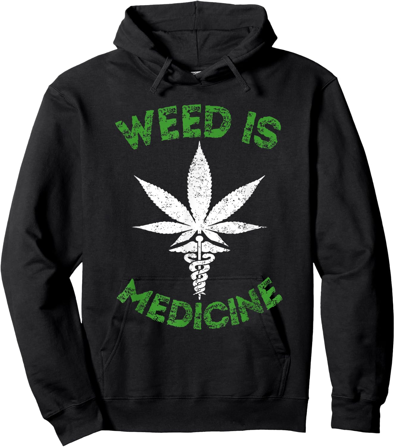 Weed Is Medicine Medical Symbol Cannabis Tea Hoodie - Hoodie | Black