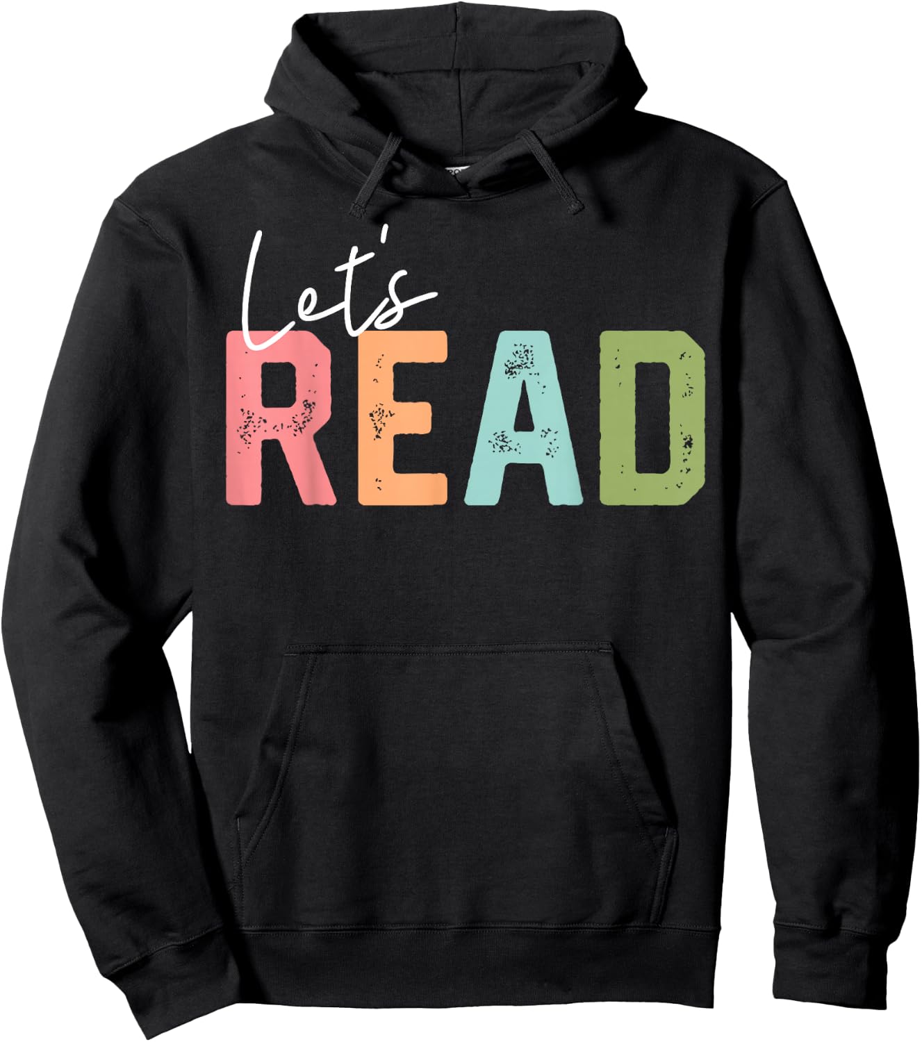 Let's Read Book Lovers Book Nerd Bookworm Hoodie - Hoodie | Black