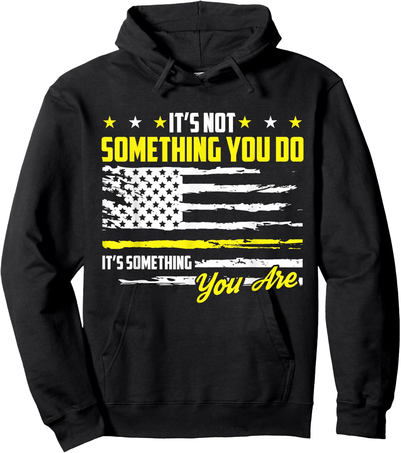 911 American Flag Dispatch-er USA Thin Gold Line Operator Hoodie - Hoodie | Black