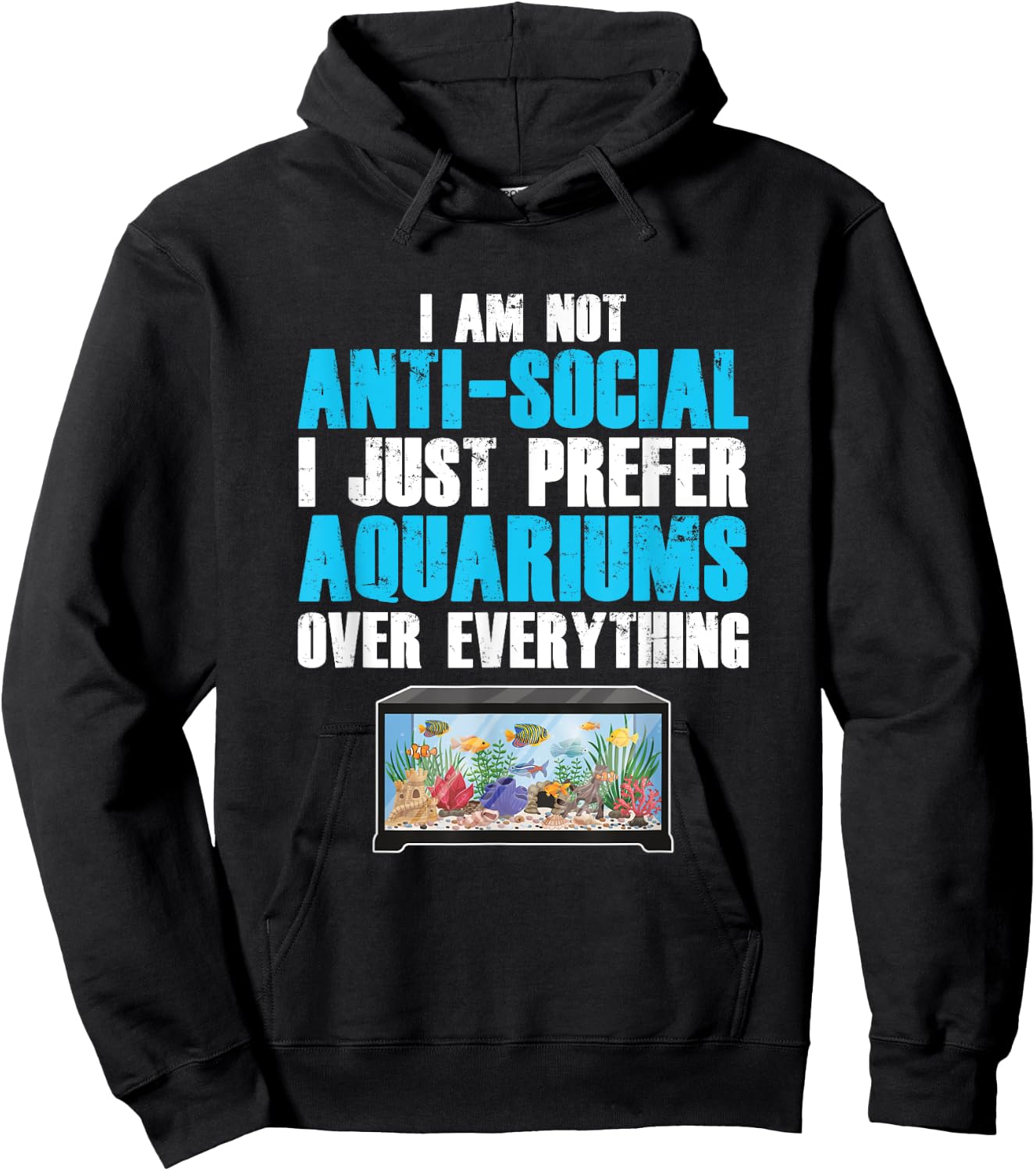 Aquarianer Aquarium Technology Fish Keeping Non-Antisocial Hoodie - Hoodie | Black