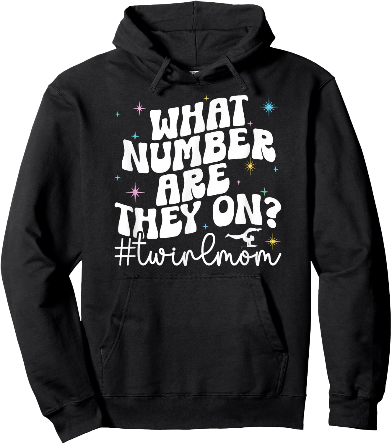 Groovy Baton Twirl Mom Baton Twirling Mom Baton Twirl Mother Hoodie - Hoodie | Black