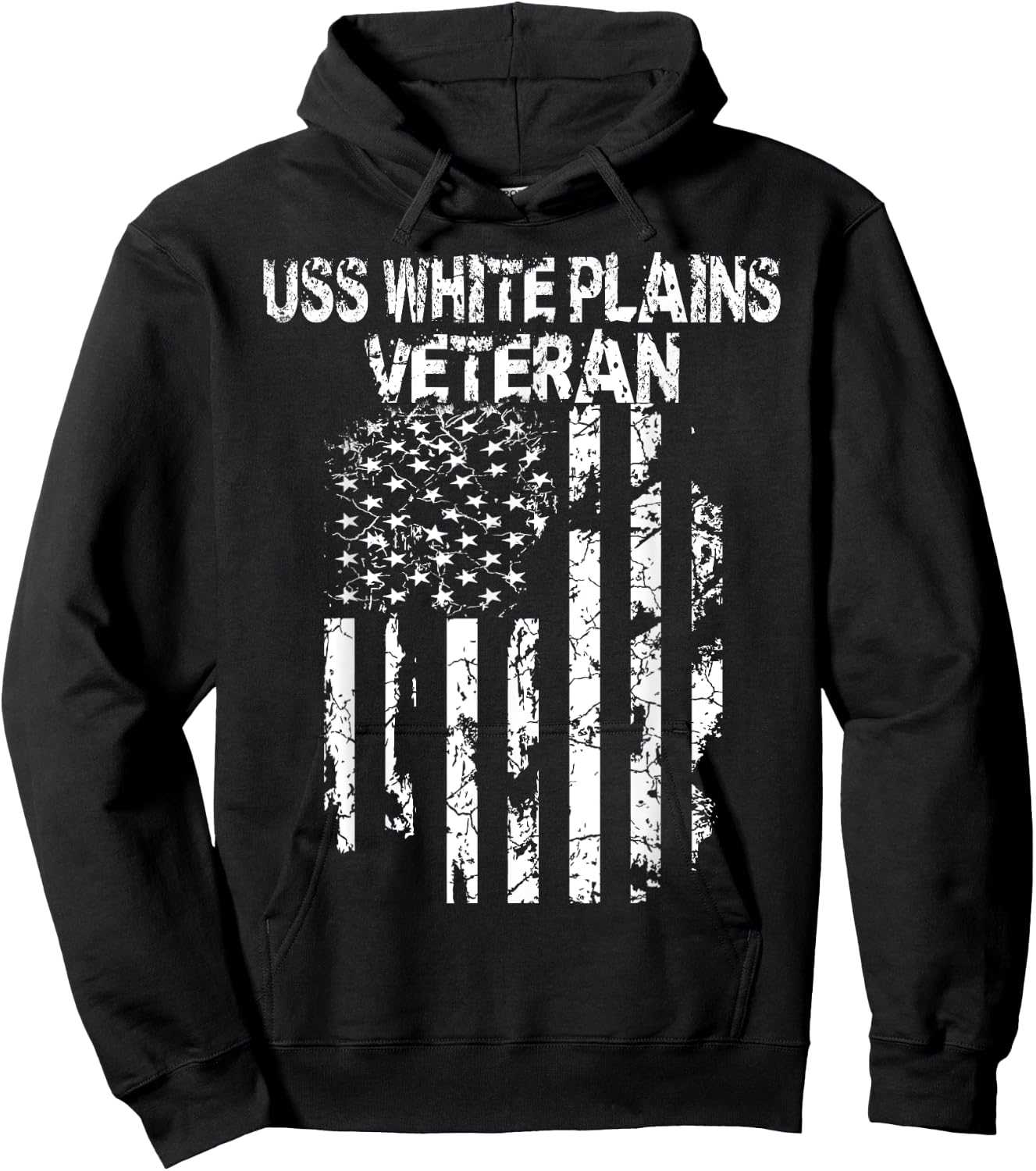 USS White Plains Veteran Hoodie - Hoodie | Black