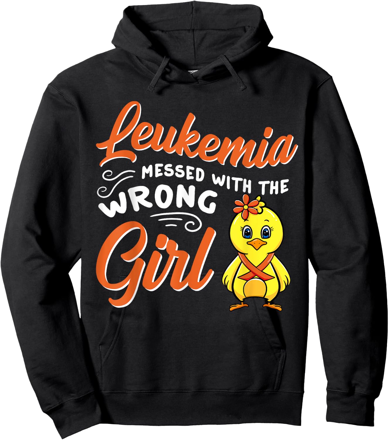 Leukemia Messed With The Wrong Girl Chick Awareness Women Hoodie - Hoodie | Black