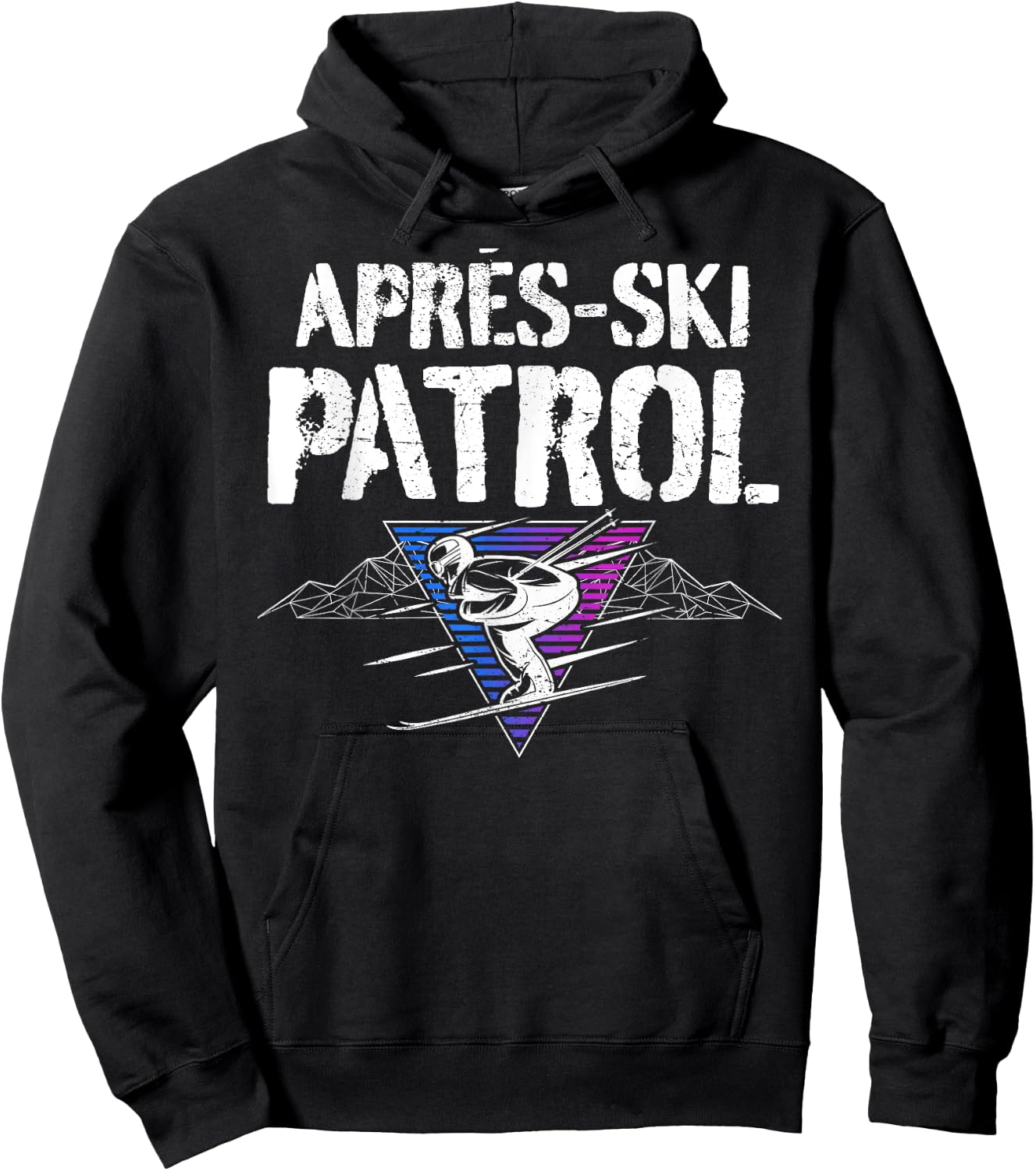 Retro 80s Apres Ski Patrol Vintage Hoodie - Hoodie | Black