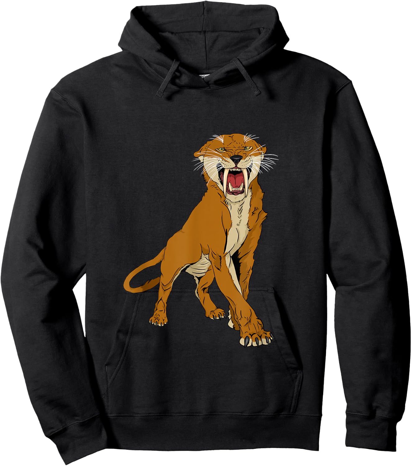 Saber Toothed Cat Head Gift Saber Toothed Tiger Lovers Hoodie - Hoodie | Black