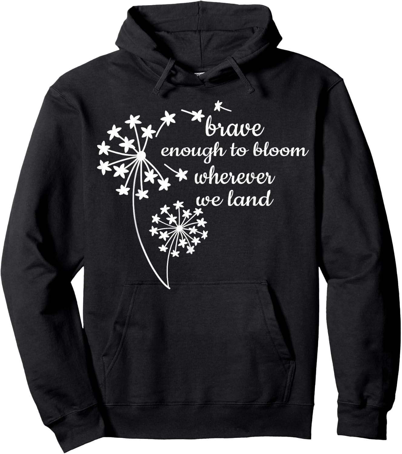 Brave Enough To Bloom Military kids Month of Military Child Hoodie - Hoodie | Black