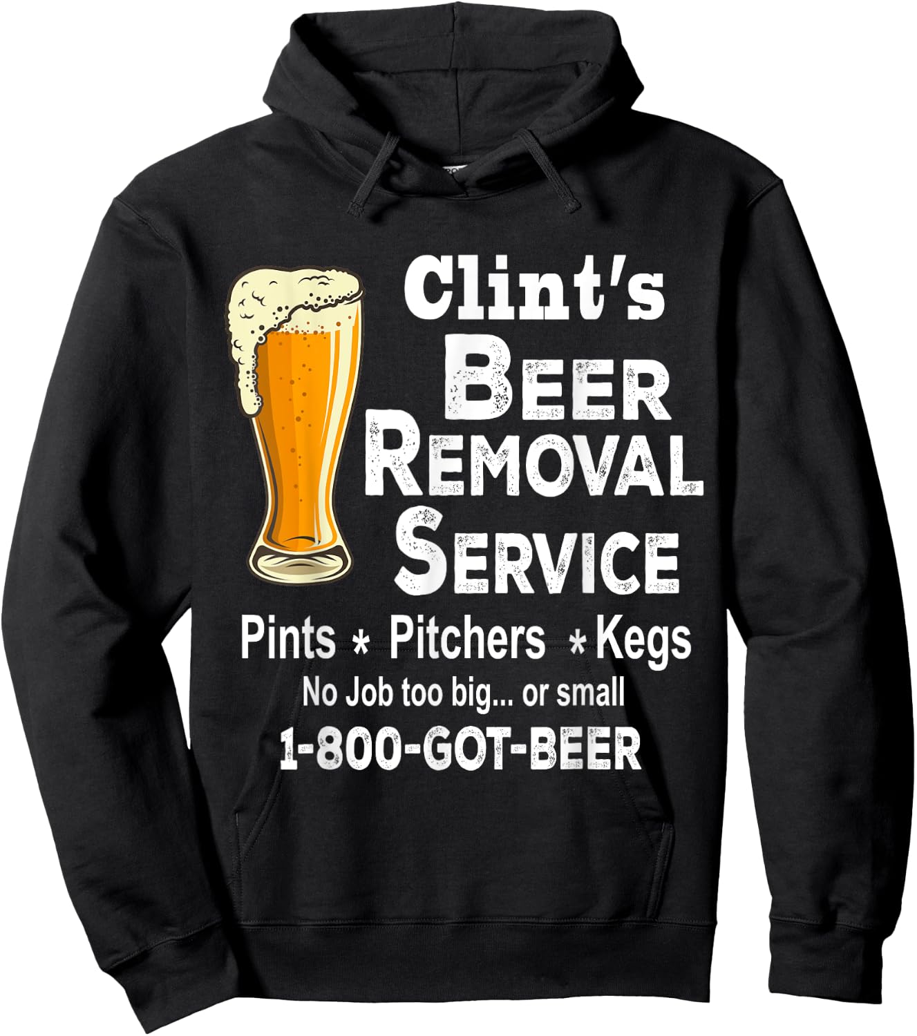 Clint's Beer Removal Service Shirt, Funny Shirt For Beer Day Hoodie - Hoodie | Black