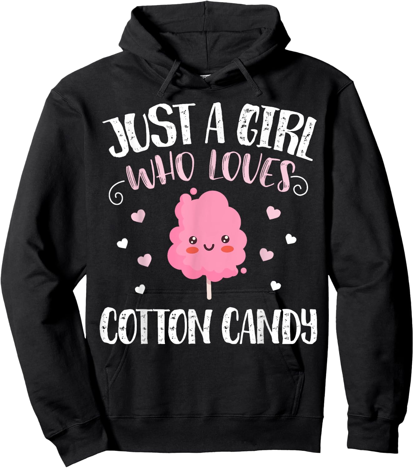 Just A Girl Who Loves Cotton Candy - Funny Cotton Candy Hoodie - Hoodie | Black