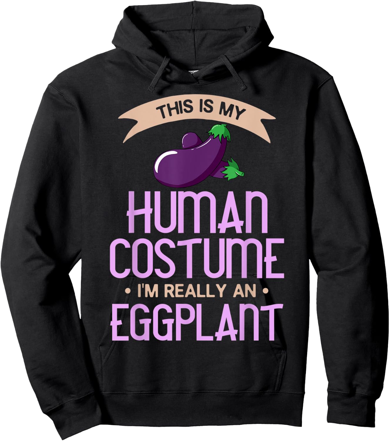 Eggplant Costume Gift Funny Indian Parmesan Hoodie - Hoodie | Black