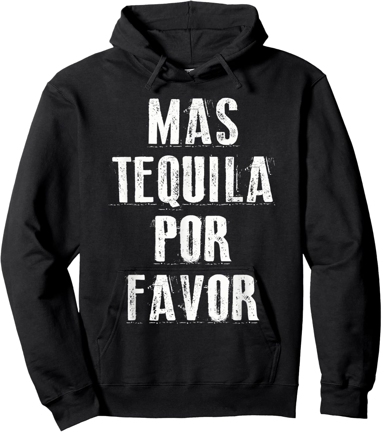 Mas Tequila Por Favor Shirt Cinco De Mayo Mexican Party Hoodie - Hoodie | Black