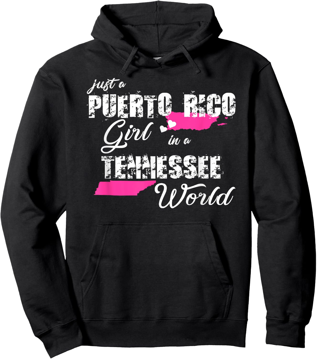 Puerto Rico Shirts Just a Puerto Rico girl in a Tennessee Hoodie - Hoodie | Black