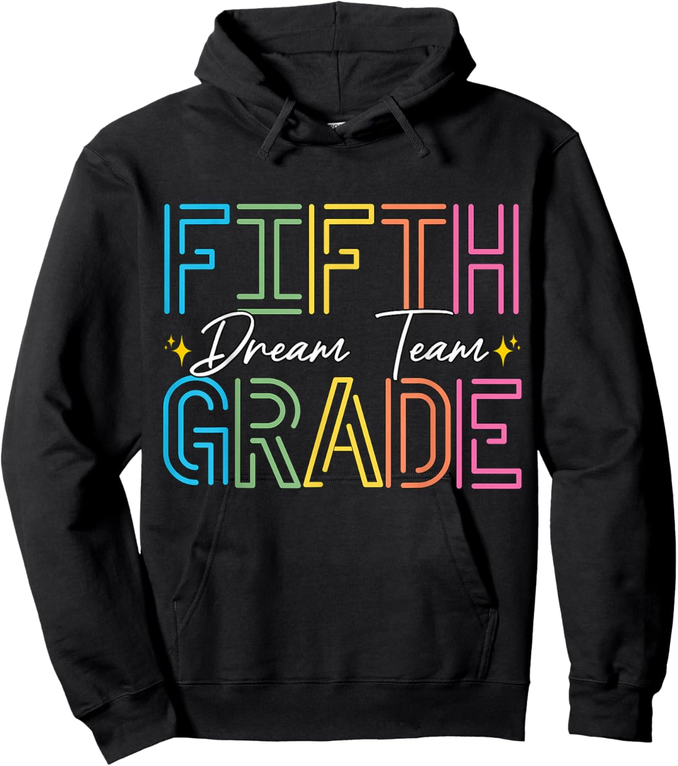 Fifth Grade Dream Team Teacher Student Back To School Hoodie - Hoodie | Black