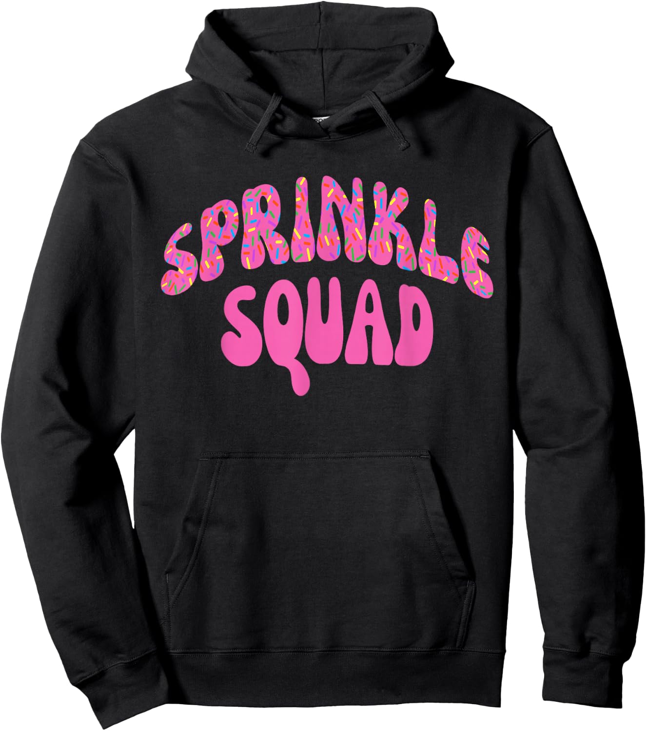 Pink Sprinkle Squad Cookie Doughnut Cupcakes Sprinkles Hoodie - Hoodie | Black