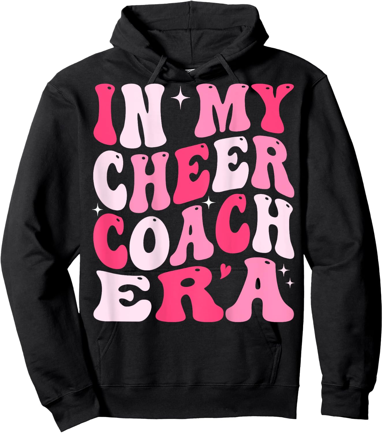 In My Cheer Coach Era Groovy (On Back) Hoodie - Hoodie | Black