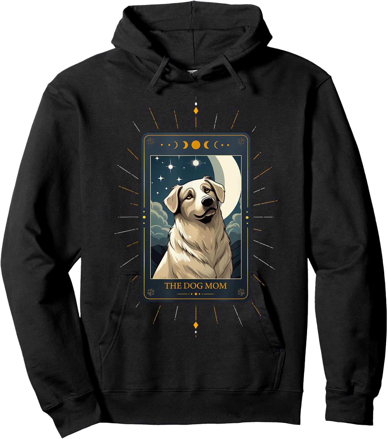 Anatolian Shepherd The Dog Mom Tarot Card Cute Kawaii Pet Hoodie - Hoodie | Black