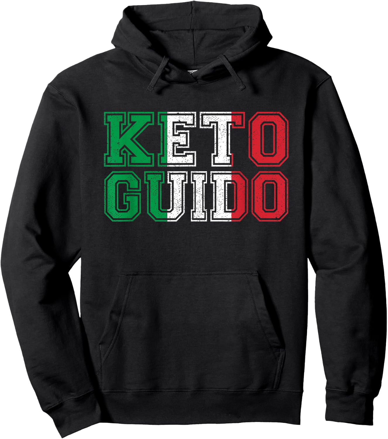 Keto Guido Italian Ketogenic Diet Italy Flag Gift Guidos Hoodie - Hoodie | Black