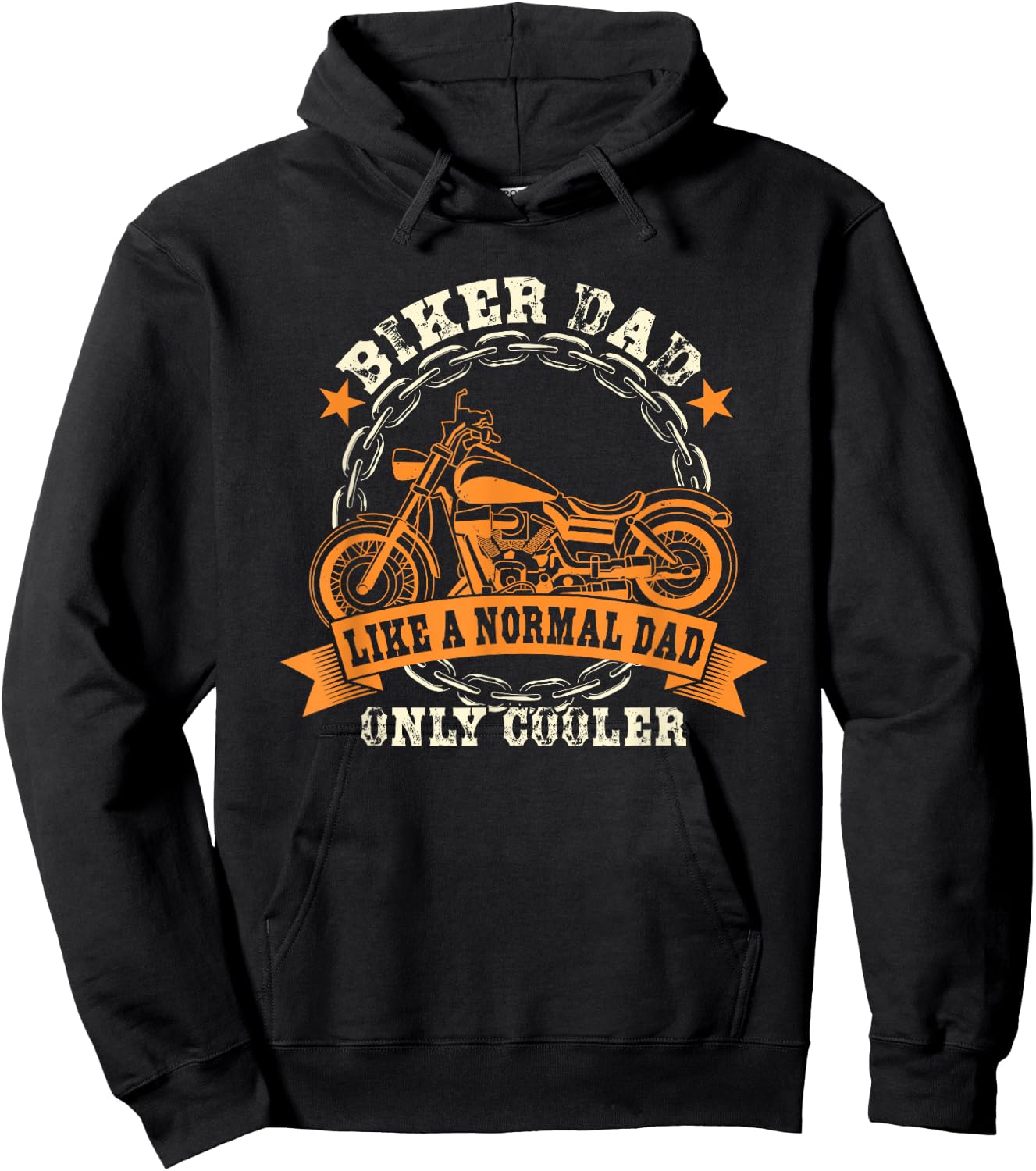Biker Dad - Father's Day Biker Fathers - Motorcycle Dad Hoodie - Hoodie | Black