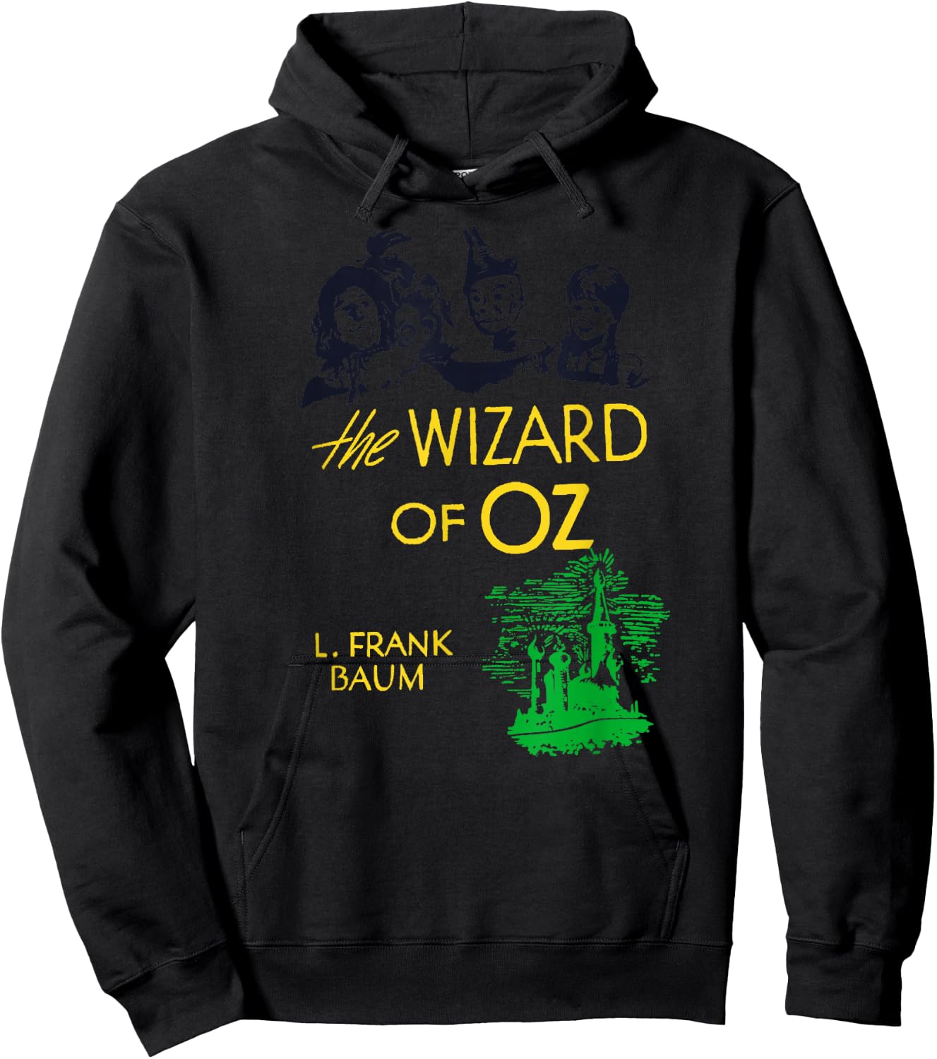 Oz Shirts & Wizard of OZ Gifts Adult Vintage Retro Wizard of Oz Musical - Grey, Small, Short Sleeve, Classic Fit, Crew Collar, Letter Print, T Back Hoodie - Hoodie | Black