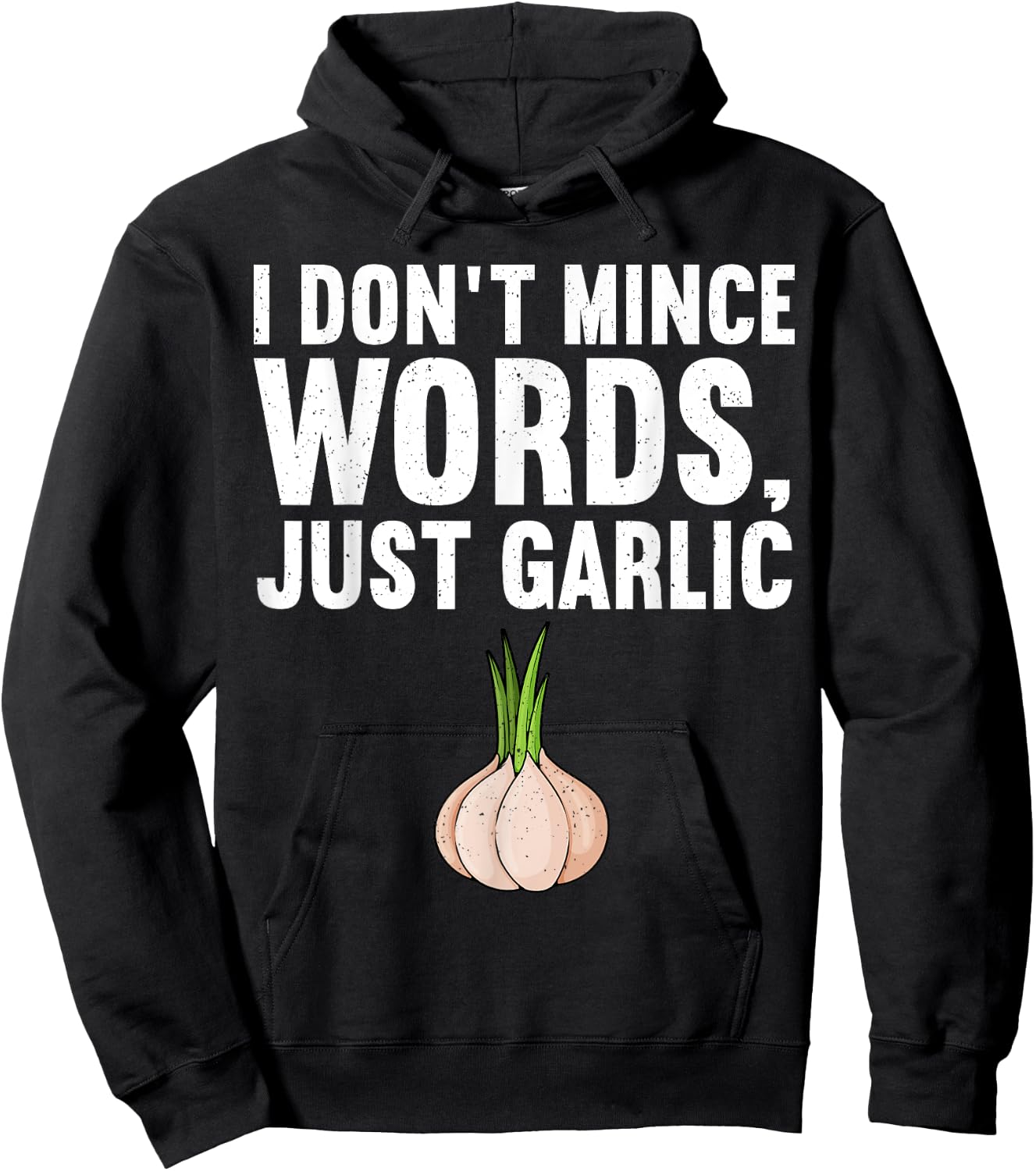 Funny Garlic Art Women Vegetable Food Garlic Lover Hoodie - Hoodie | Black