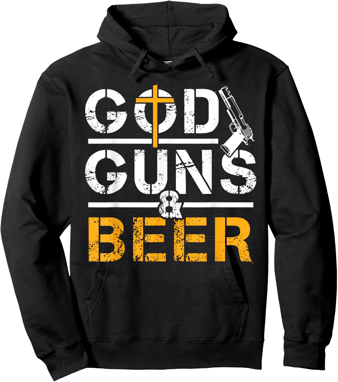 God Guns And Beer Christian Believe Hoodie - Hoodie | Black