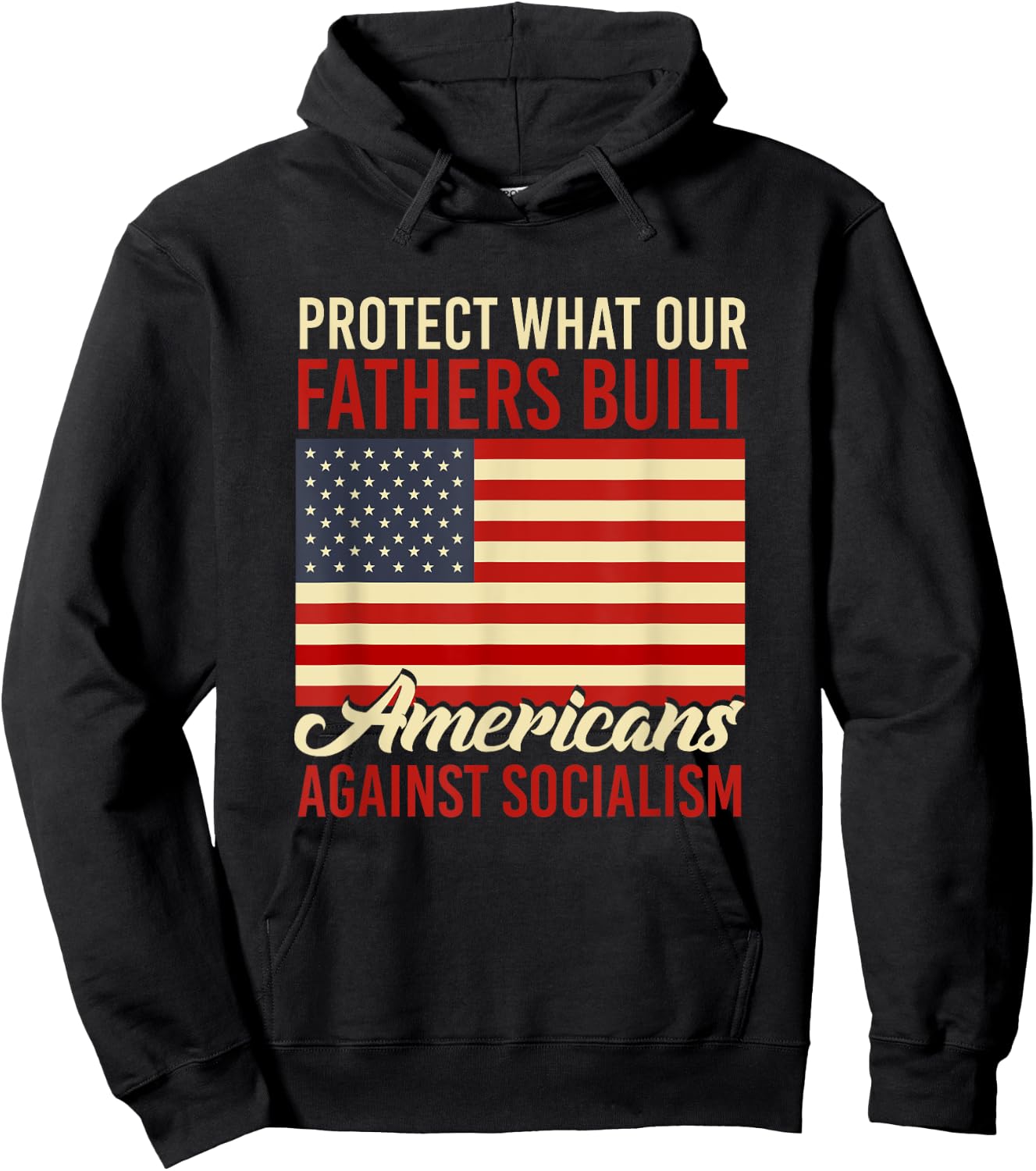 Americans Against Socialism Anti Socialism Hoodie - Hoodie | Black