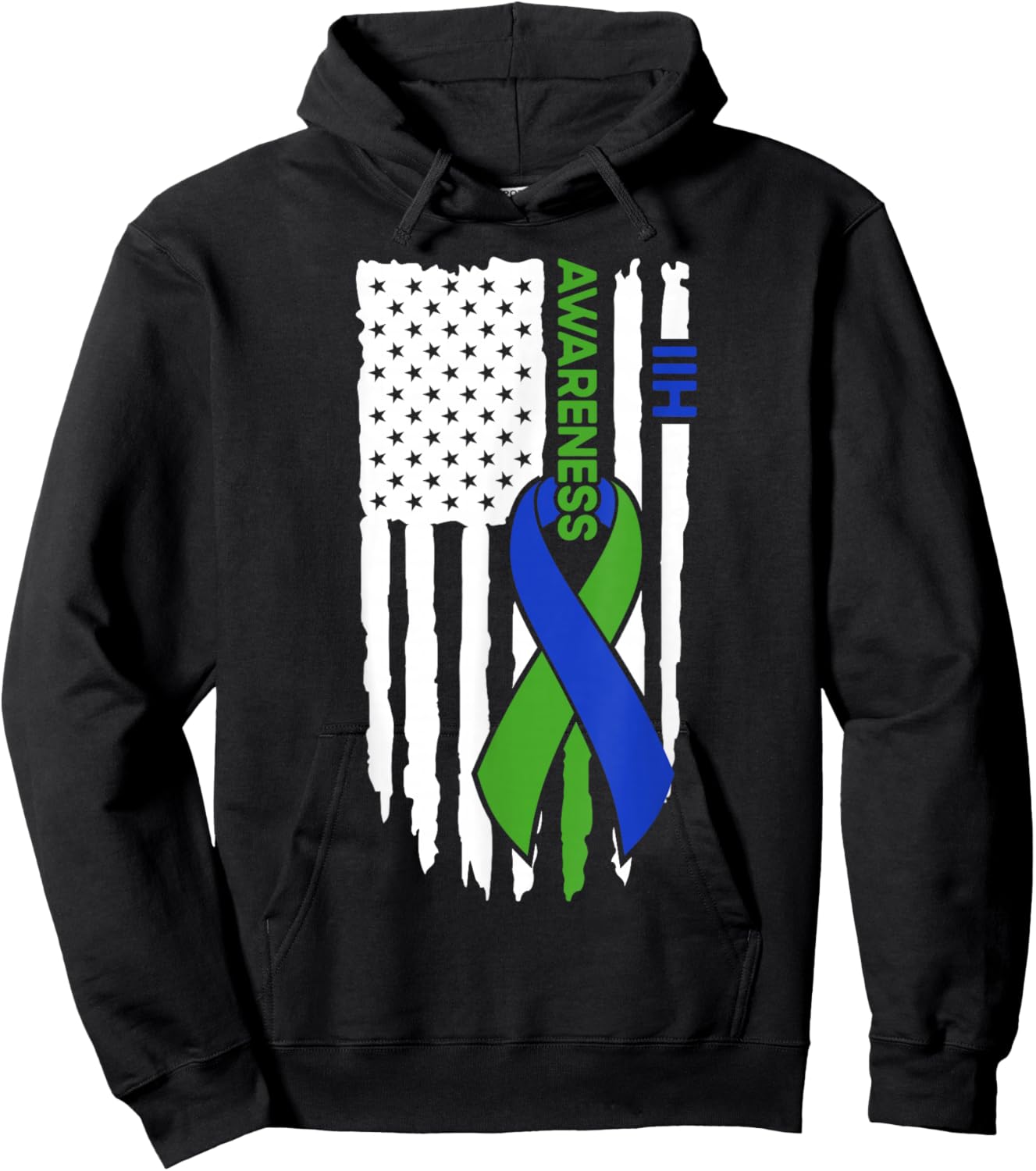IIH Awareness Flag IIH Awareness Hoodie - Hoodie | Black
