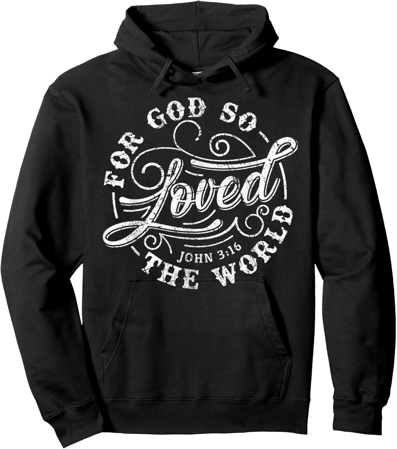 John 3:16 Bible Verse Hoodie - Hoodie | Black