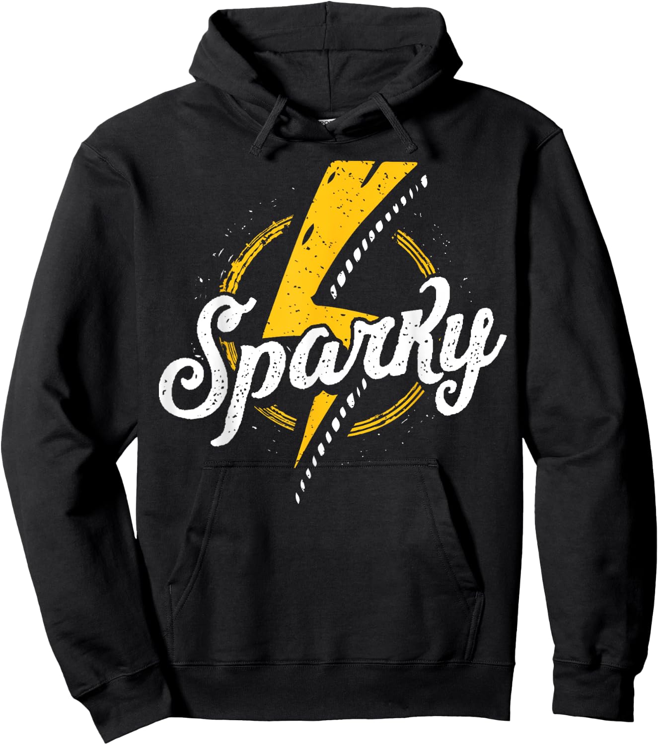 Sparky Electrician Funny Lineman Dad Retro Vintage Gifts Men Hoodie - Hoodie | Black
