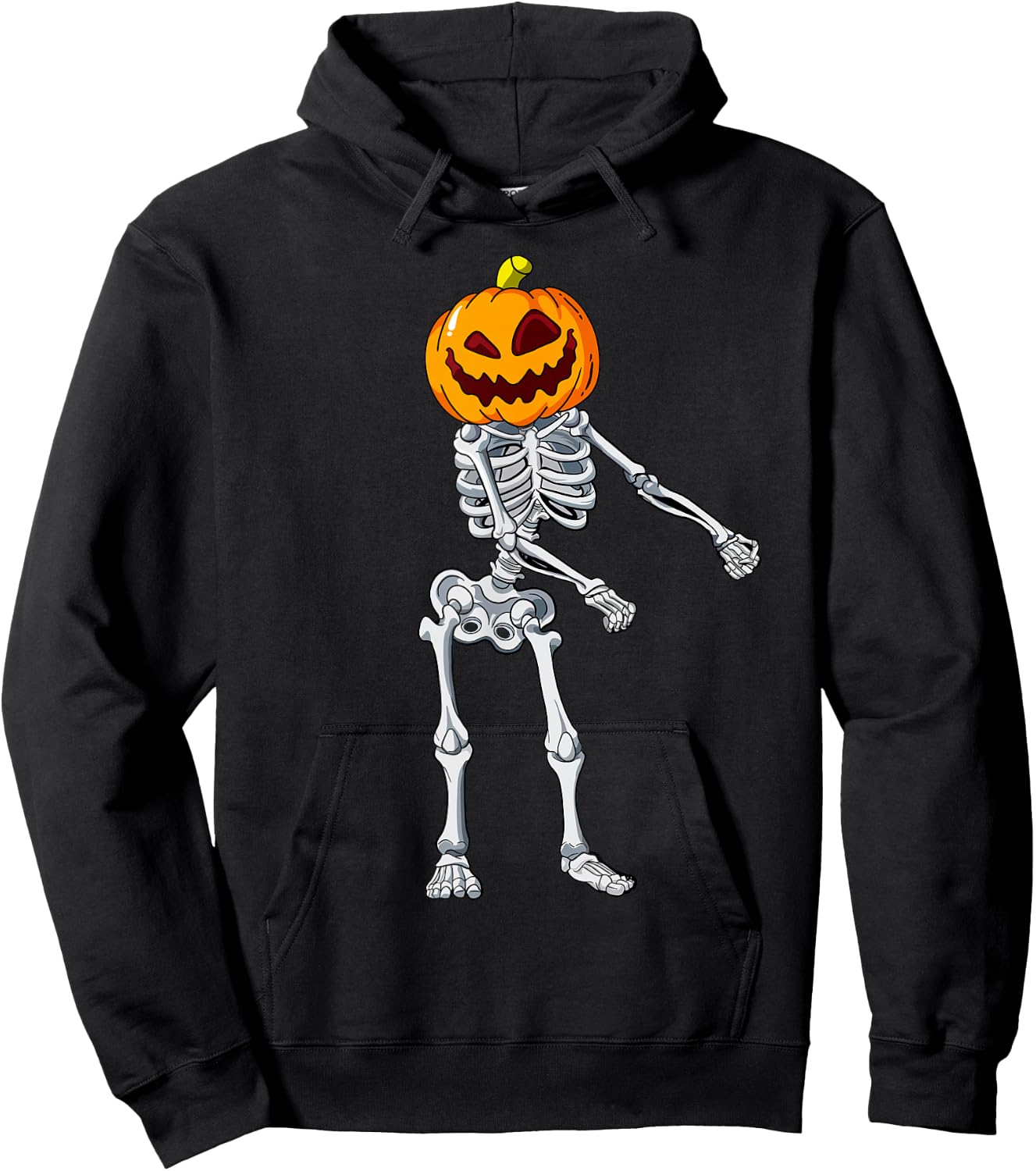 Flossing Pumpkin Head Skeleton Raft Dance Halloween Hoodie - Hoodie | Black