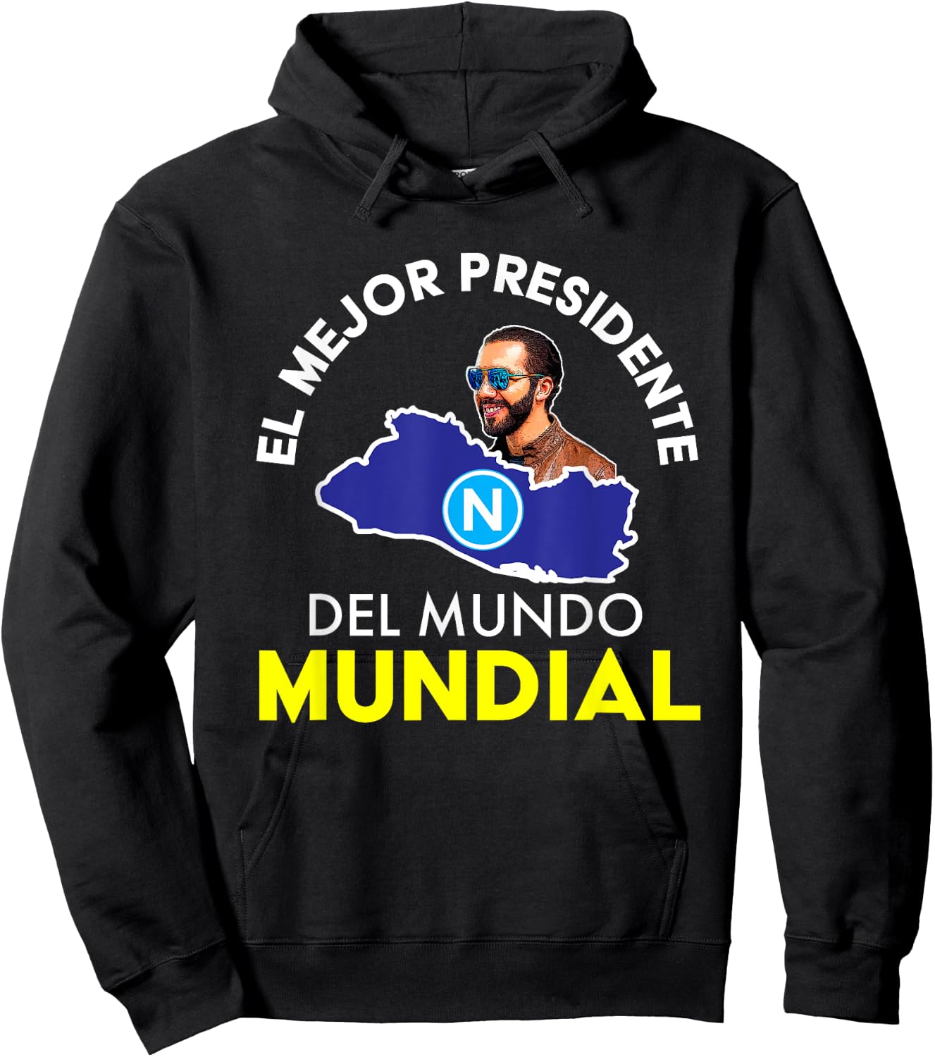 El Mejor Presidente del Mundo Mundial, Nayib Bukele Hoodie - Hoodie | Black
