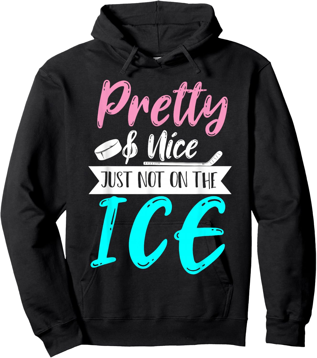 Women Girls Hockey Goalie Hockey Player Funny Ice Hockey Hoodie - Hoodie | Black