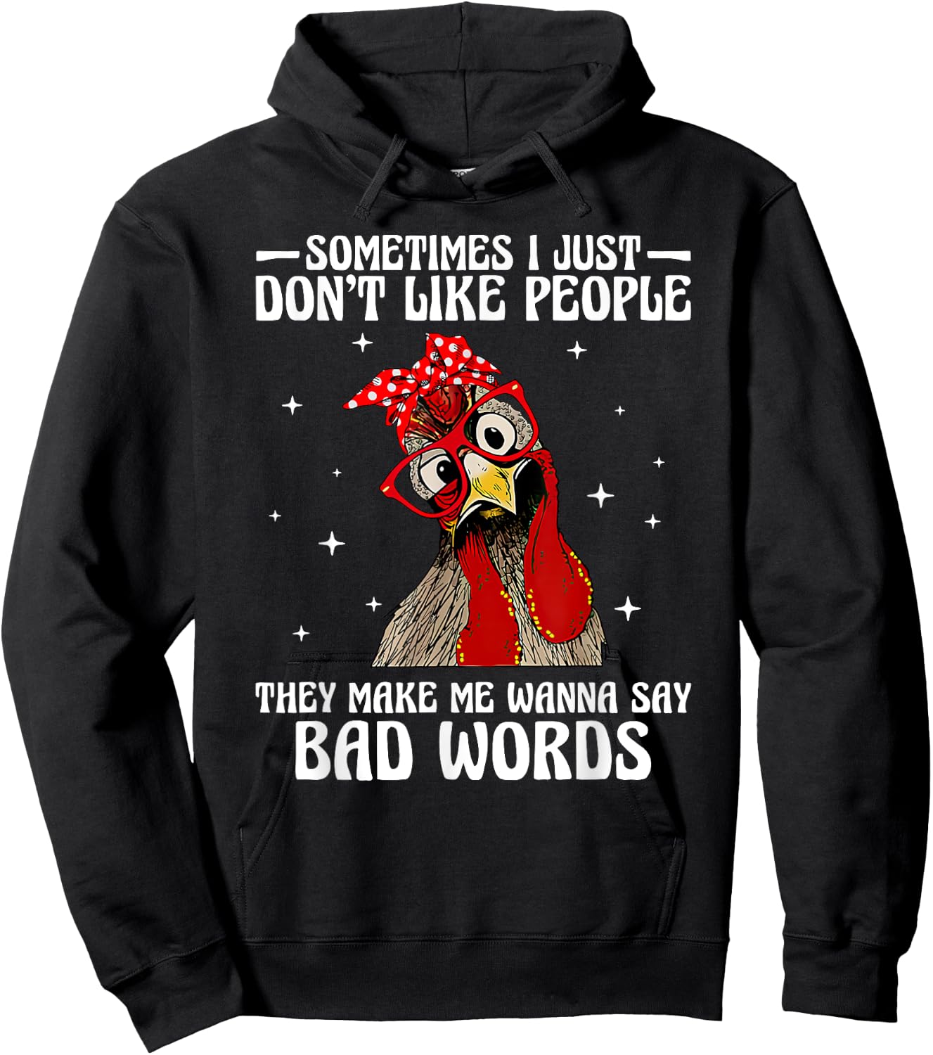 Sometimes I just don't like people they make me wanna say Hoodie - Hoodie | Black