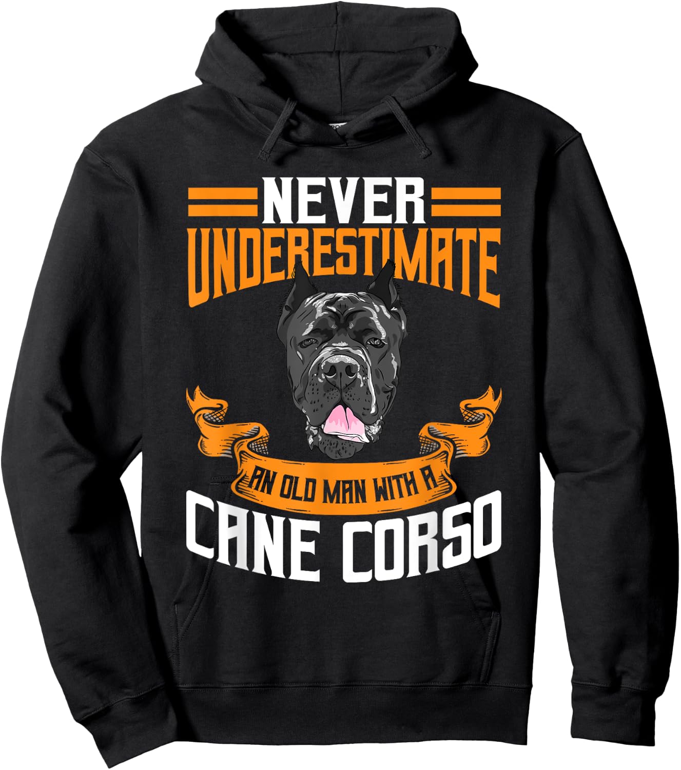 Cane Corso Motif Italian Mastiff Hoodie - Hoodie | Black