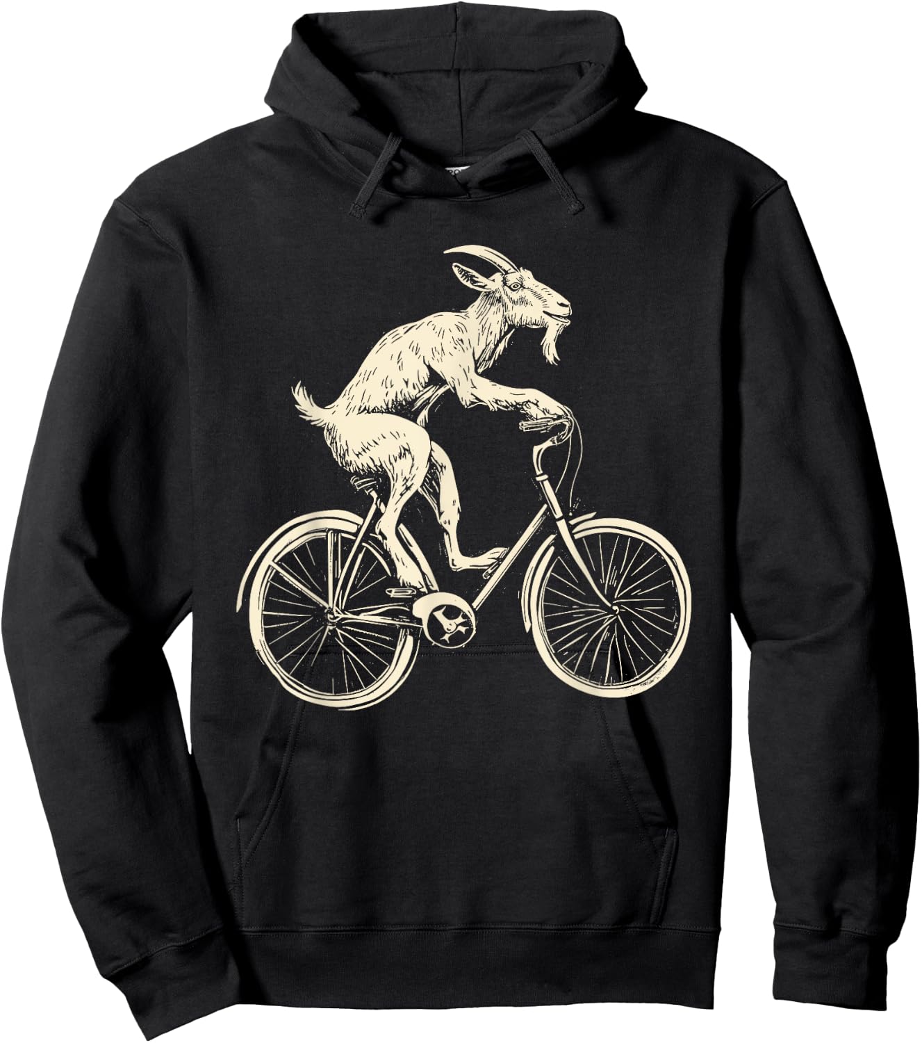 Goat Mountain Bike MTB Cycling Bicycle Cyclist Funny Hoodie - Hoodie | Black