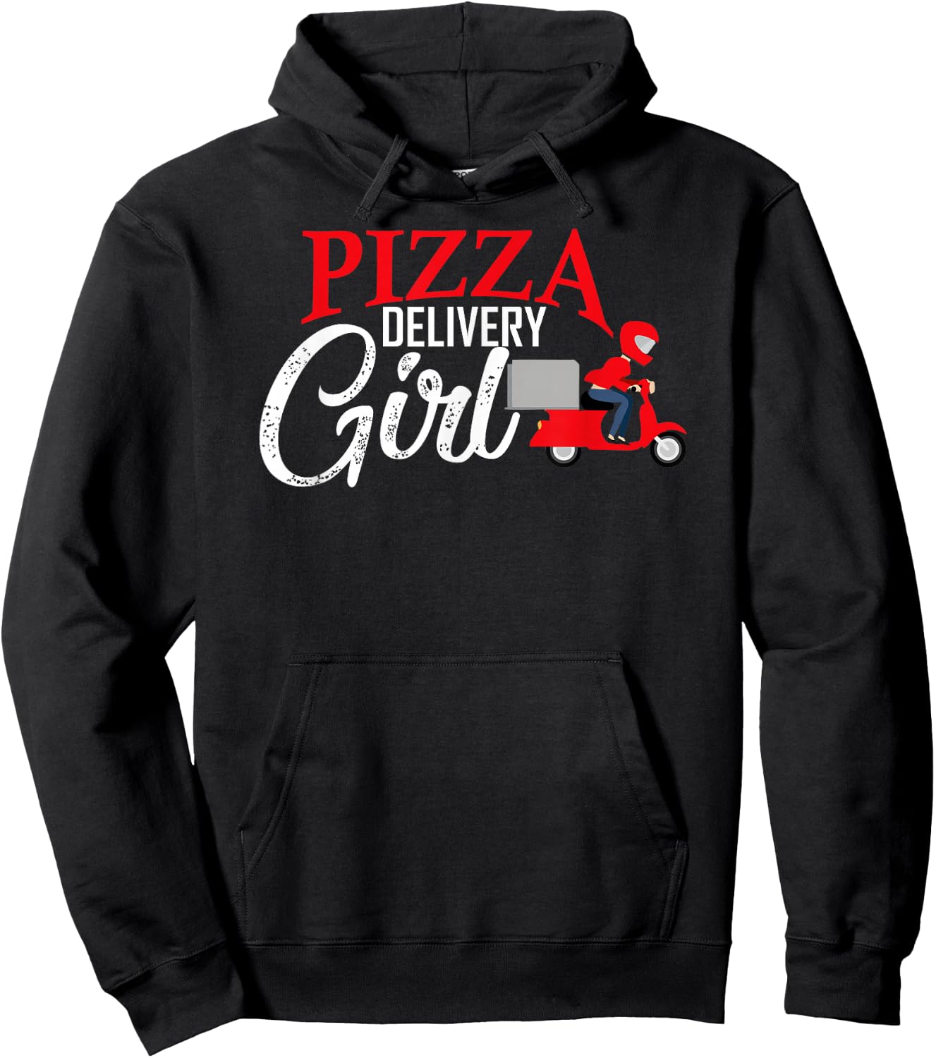 Pizza delivery Girl Matching Pizza Costume for Girls Women Hoodie - Hoodie | Black