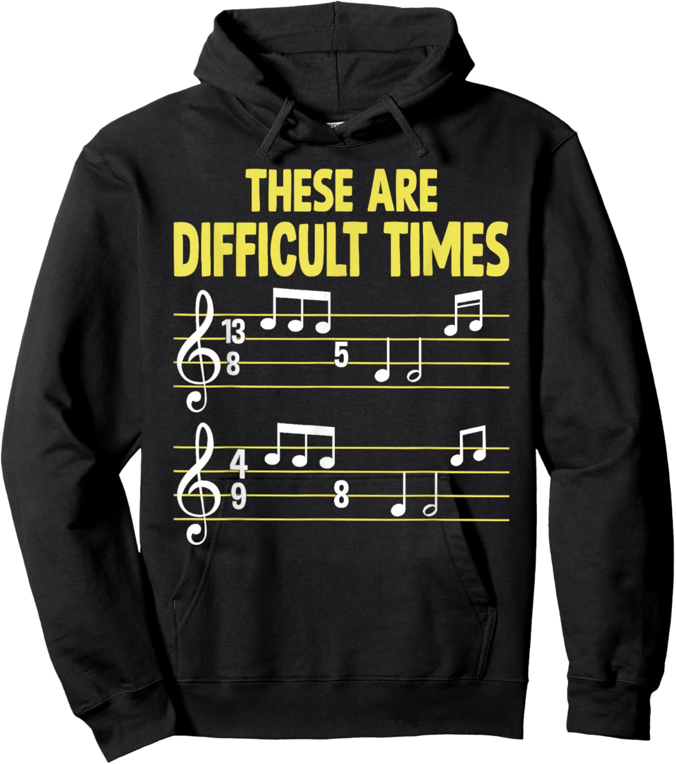 Musician Sheet Music - These Are Difficult Times Hoodie - Hoodie | Black