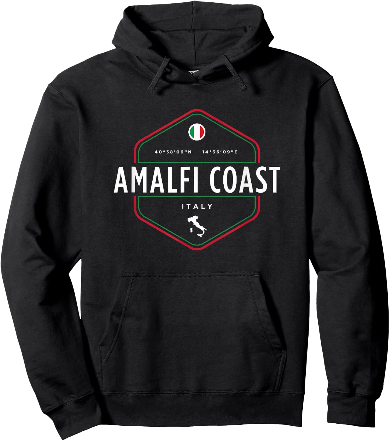 Amalfi Coast Italy Hoodie - Hoodie | Black