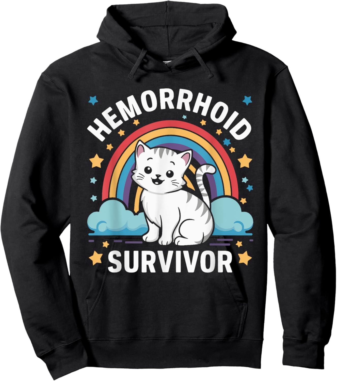 Hemorrhoid Survivor Cat Women Hoodie - Hoodie | Black