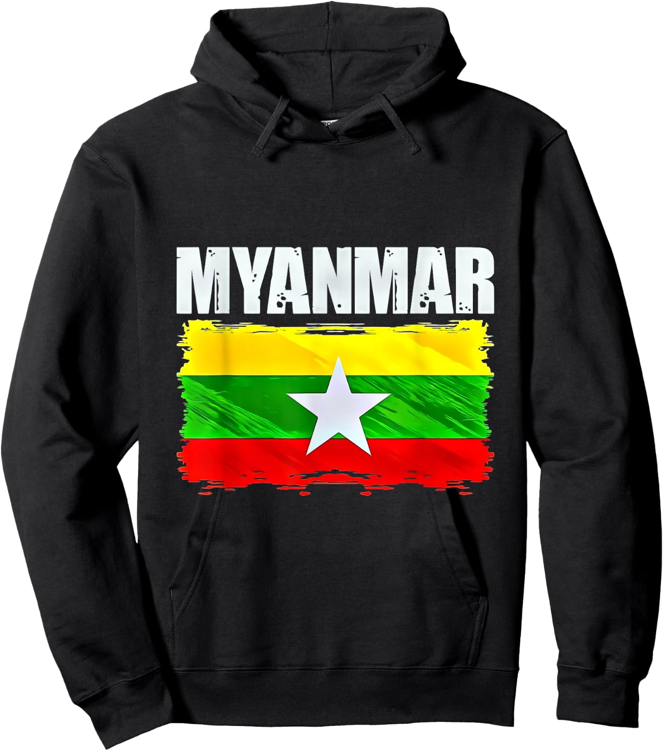 Myanmar Flag Emblem Hoodie - Hoodie | Black