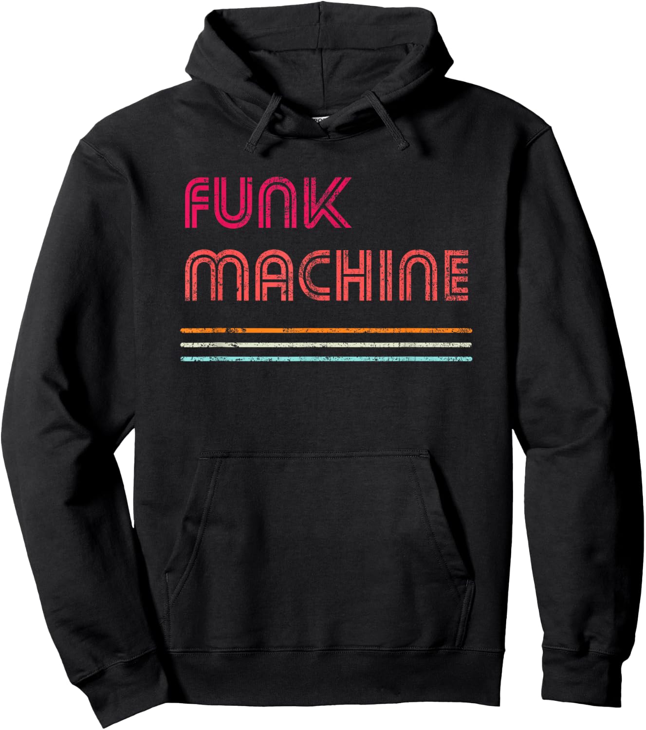 Funk Machine - Retro Disco lover Funky Theme Vintage Hoodie - Hoodie | Black